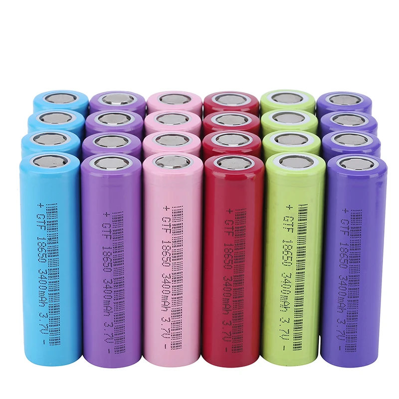 GTF 1PC 3.7V 18650 real capacity 3400mAh Rechargeable Battery Li-ion Batteries for Flashlight Torch Headlamp Drop shipping Cell