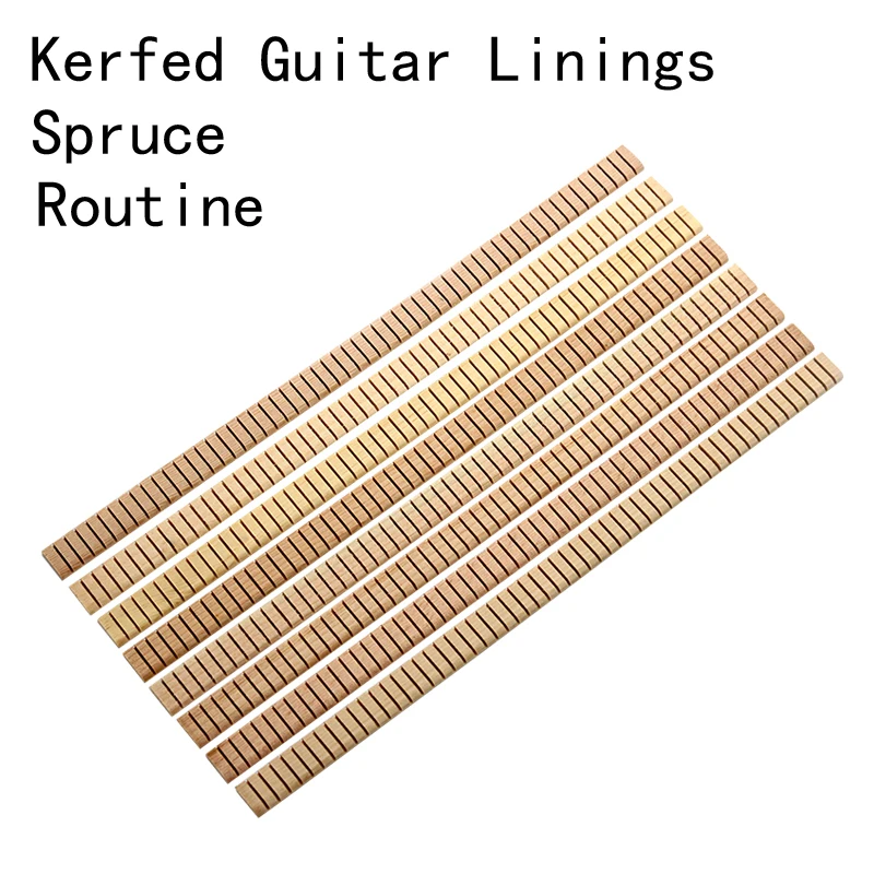 8 Pcs 360mm of Set Guitar Binding Strip Inside Spruce Inlay Lining Guitar Edge Trim Project Replacement Accessory