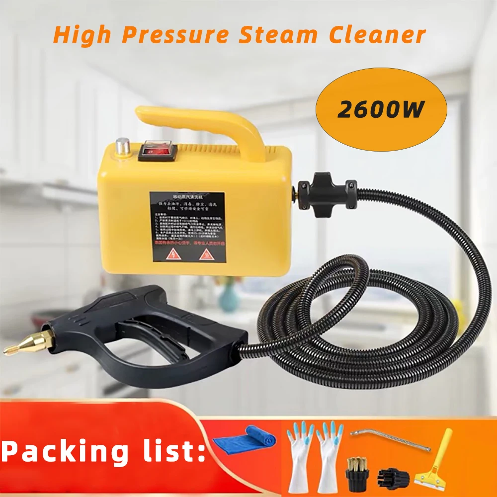 2020 High Pressure Steam Cleaner 2600W Car Washer Car Cleaner Home Use for Air Conditioning Refrigerator Bathtub