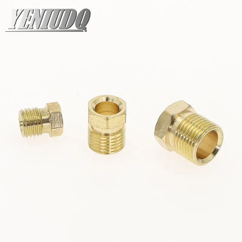 5pcs Brass Pipe connector M8x1 M10X1 Fixed joint Lubricating oil pump tubing connector CNC machine tool Fittings