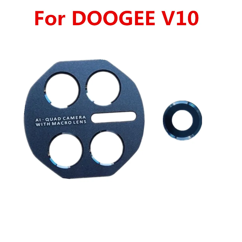 

Для DOOGEE V10 задний корпус мобильного телефона Металлическая задняя камера украшение Декоративные аксессуары часть чехол Крышка + объектив задней камеры