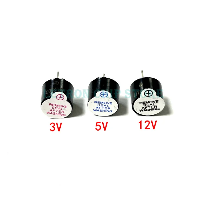 

10pcs 3v 5v 12v Active Buzzer Magnetic Long Continous Beep Tone 12*9.5mm new and original