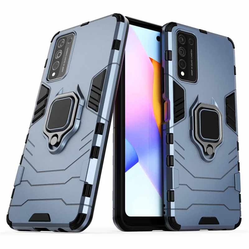 

for Honor 10x Lite Case Shockproof Ring Stand Bumper Silicone + PC Phone Cover for Huawei Honor 10xlite 10 x Lite light 6.67''