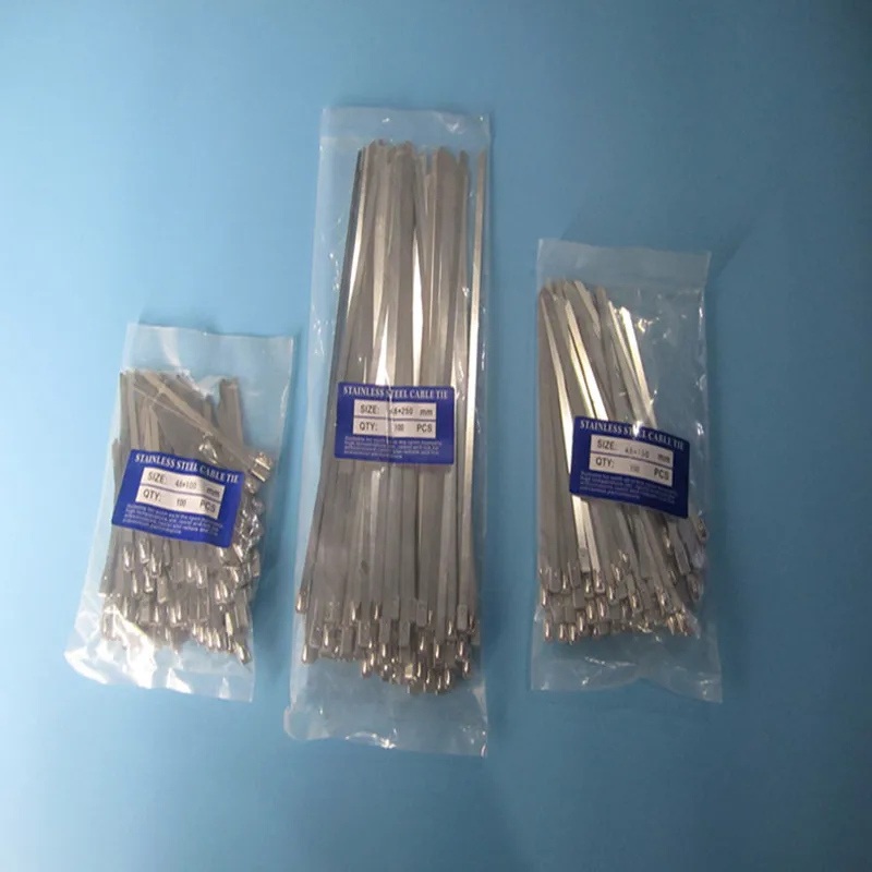 Metal stainless steel cable tie 4.6X200/7.9X300, metal flange, metal wire, fastening strap, cargo strap