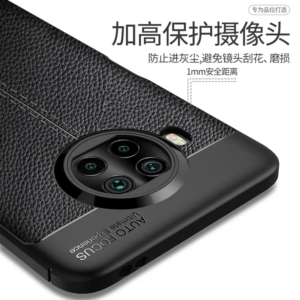 Mi 10T Lite Cases Leather Texture Shockproof Soft TPU Cover For Xiaomi Mi10t Pro 5G Note 10 Pro Couqe Fundas