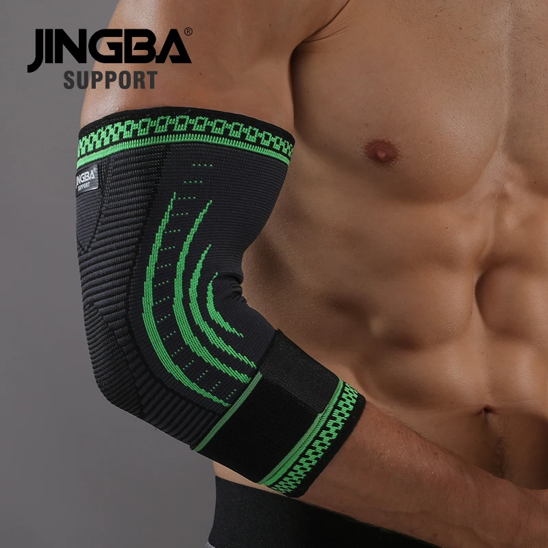 JINGBA SUPPORT 1PCS Compression Elastic Nylon Basketball Elbow brace support protector Volleyball Fitness Bandage Elbow pads