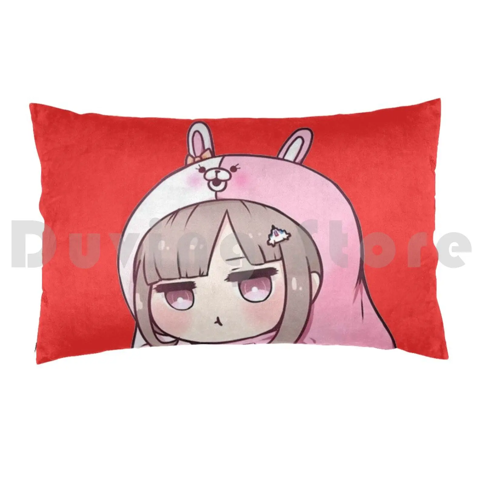 Danganronpa Nanami Waifu Chibi Pillow Case Printed 35x50 Danganronpa Chibi Anime Video Game Makoto Naegi Junko