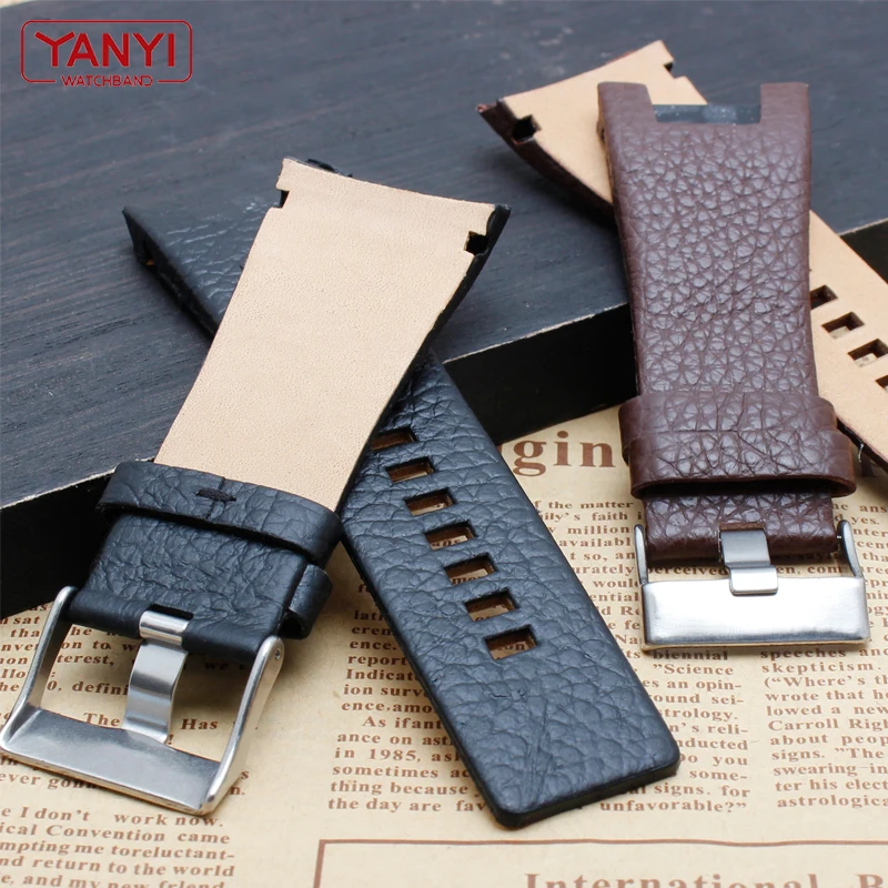 Genuine Leather Bracelet 32mm watchband for diesel watch strap wristwatches band for DZ1216 DZ1273 DZ4246 DZ4247DZ287 watch band