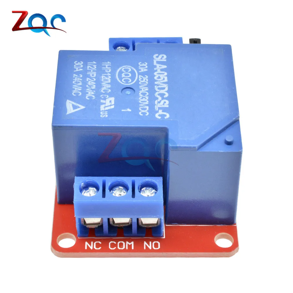 DC 5V 12V 24V 30A High Power 1-Channel Relay Module With Optocoupler H/L Level Triger for Arduino Mega AVR PIC DSP ARM