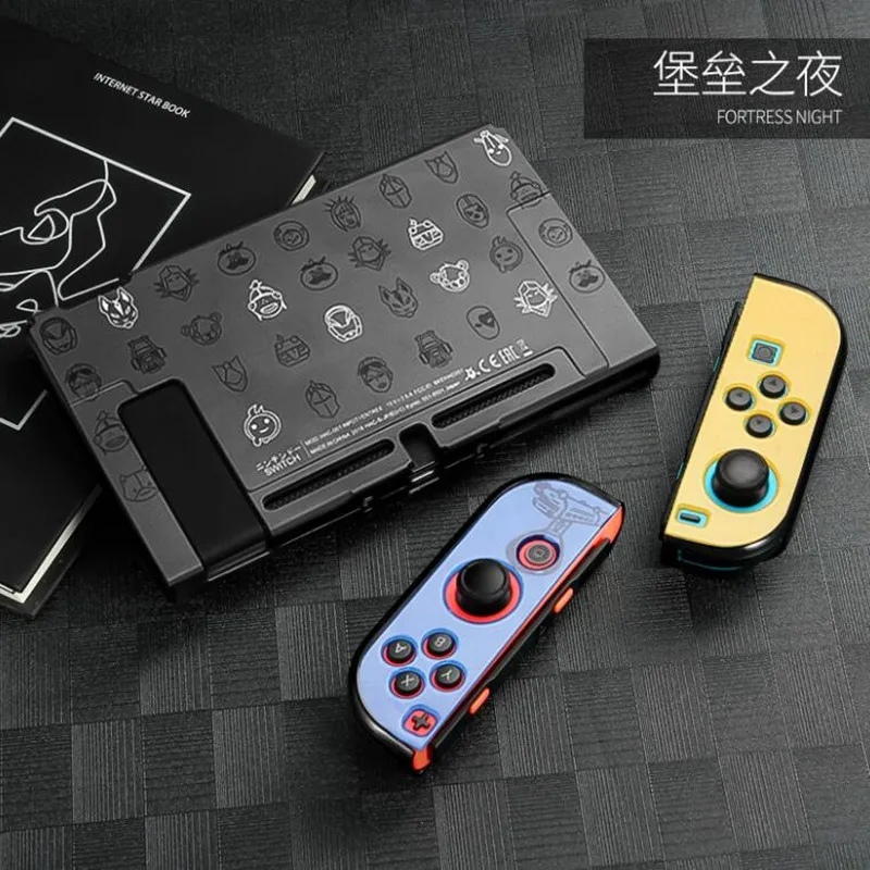 ل NintendoSwitch حالة محدودة قابل للإرساء واقية قذيفة الصلب الجلد انفصال انسكب غطاء لنينتندو التبديل NS وحدة Joycon