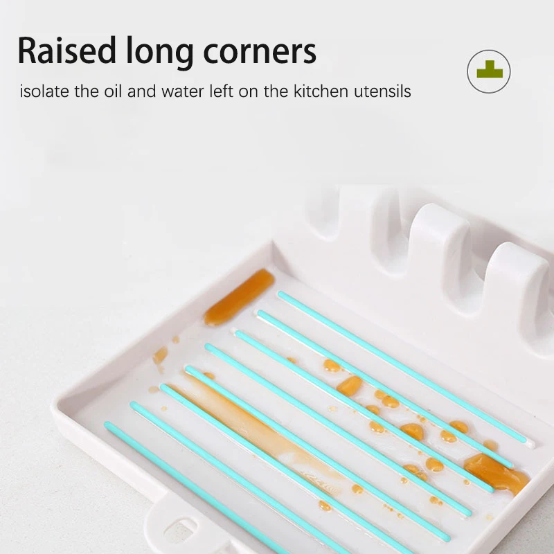 Support de rangement pour couverts, tapis antidérapant, multifonctionnel, avec spatule, ustensiles de cuisine