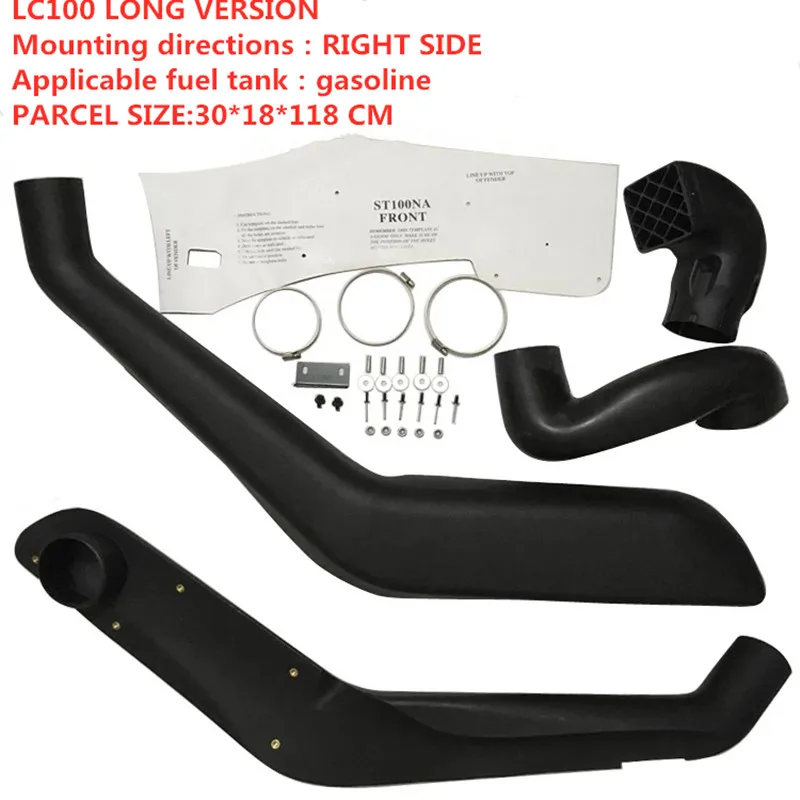 4*4 parti esterne SET KIT snorkeling LLDPE Set presa d\'aria Kit snorkeling adatto per LX470 FJ100 LC100 LAND CRUISER 4700 1998-2007 auto