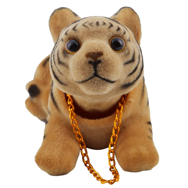 Car Bobbing Head Tiger Shape Nodding Dog Decor