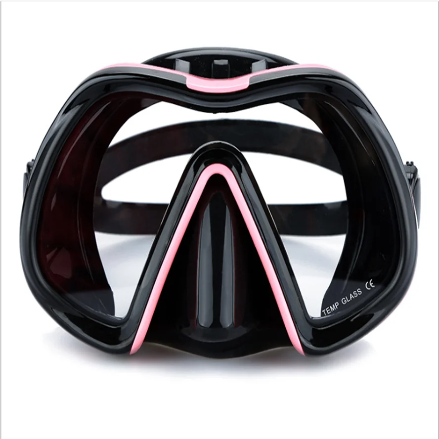 

Large round frame anti-fog film tempered glass single lens liquid silicone mask diving goggles snorkeling mask