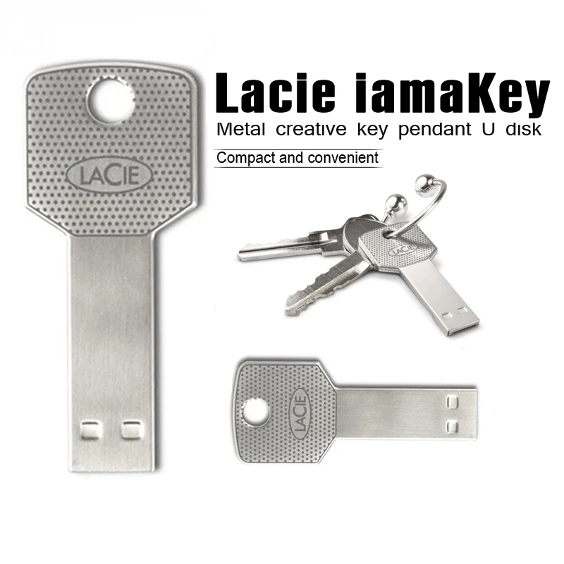 

Usb-флеш-накопитель lacie key, 4 ГБ, 8 ГБ, 16 ГБ, 32 ГБ, 64 ГБ, металлическая ручка, 128 ГБ, 256 ГБ, водонепроницаемая