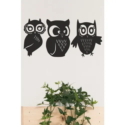 Unt 3-Owl Set Wall Decor - Ornament, Wooden Decorative Table