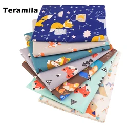 Teramila Tkanina bawełniana Fox Cartoon Design Tecido Tela Pościel DIY Patchwork Pikowanie Tkanina dziecięca Szycie Tekstylia domowe Scrapbooking