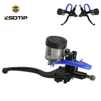 ZSDTRP Bomba de freno delantero universal para motocicleta Conjunto de 22 mm Palanca de freno ajustable derecha/izquierda Copa grande para LC150