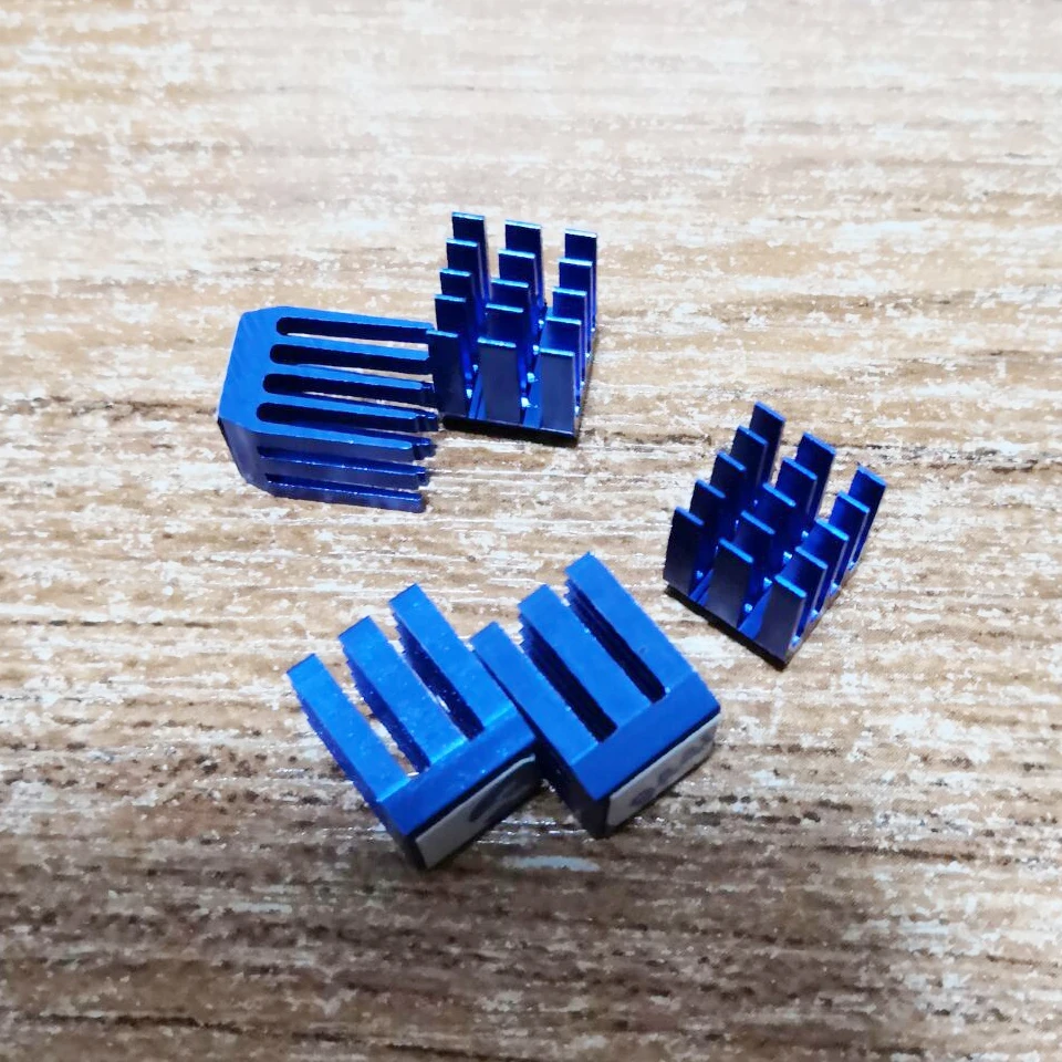 5pcs/lot 3D Printer Parts Stepper Motor Driver Heat Sinks Blue Cooling Block Heatsink For TMC2100 LV8729 DRV8825 Drive Modules