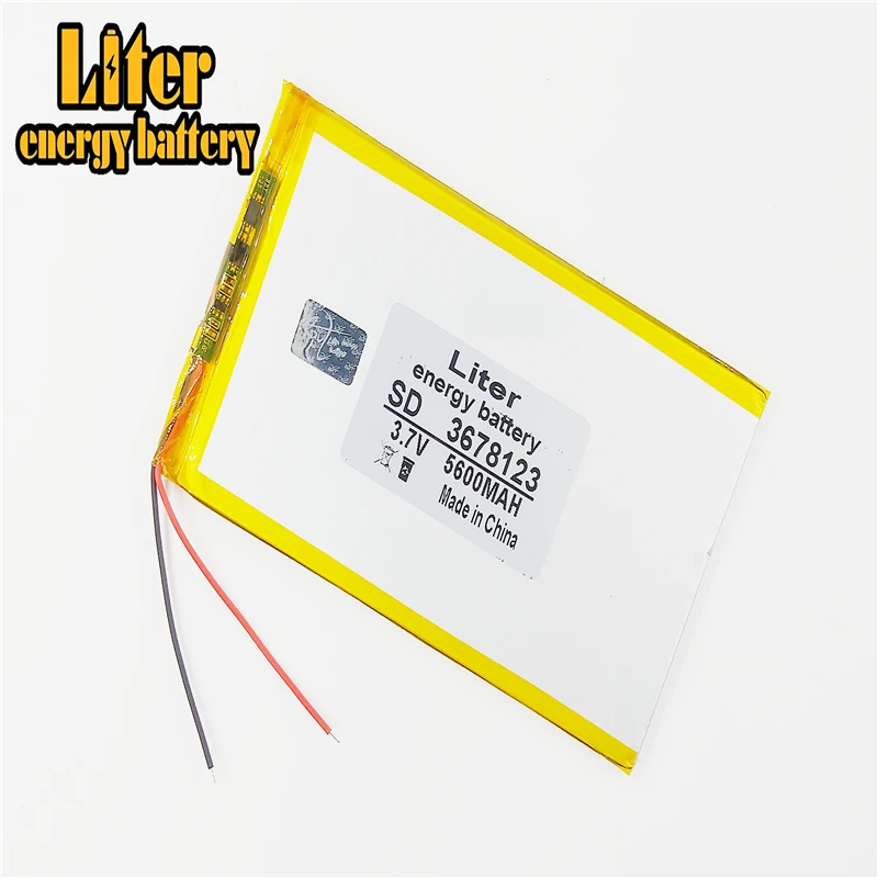 Tablet PC battery capacity 3678123 3.7V 5600mA Universal Li-ion battery for tablet pc 7 inch 8 inch 9inch 10inch 11 inch