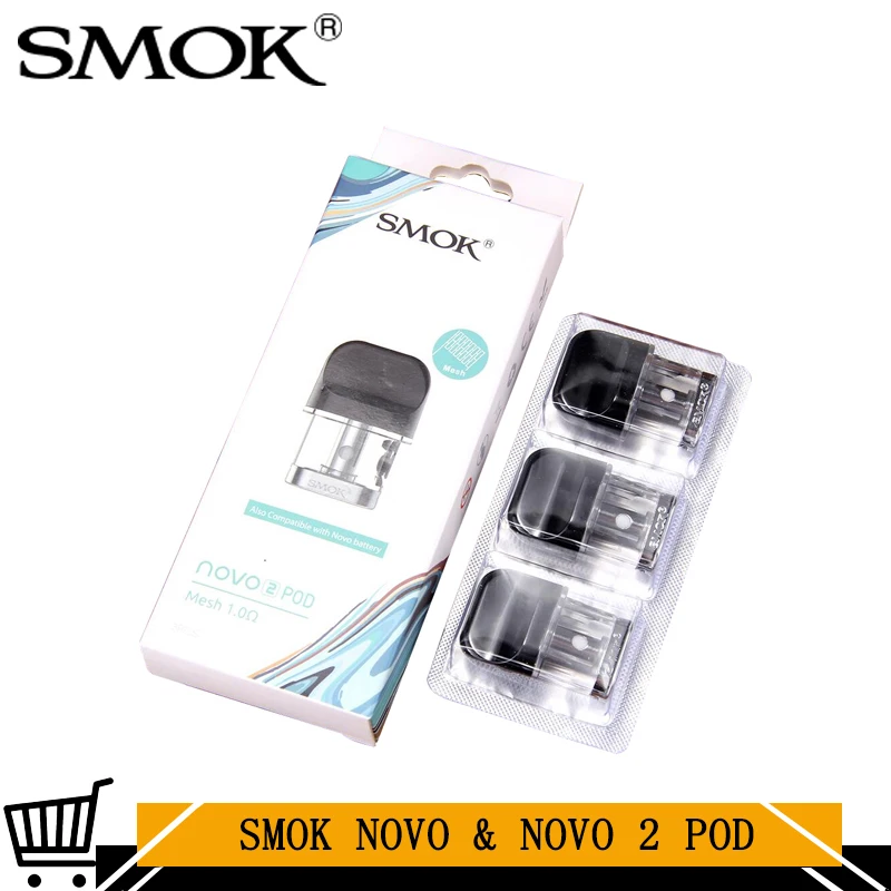 3pcs/Lot Original SMOK Novo & Novo 2 Pod Cartridge 2ml Mesh 0.8ohm Ceramics 1.4 DC MTL 1.2ohm Coil for Nove Novo 2 Kit Vape