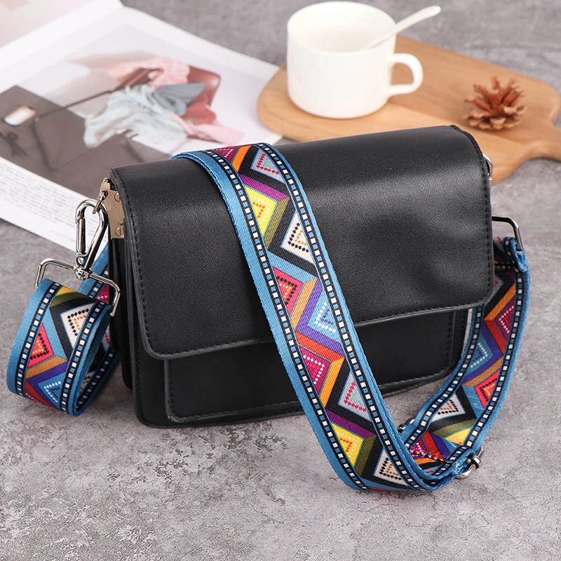 138cm Bag Handle Bag Strap For Women DIY Shoulder Rainbow Handbag Accessories Cross Body Messenger Nylon Belts Bag Straps