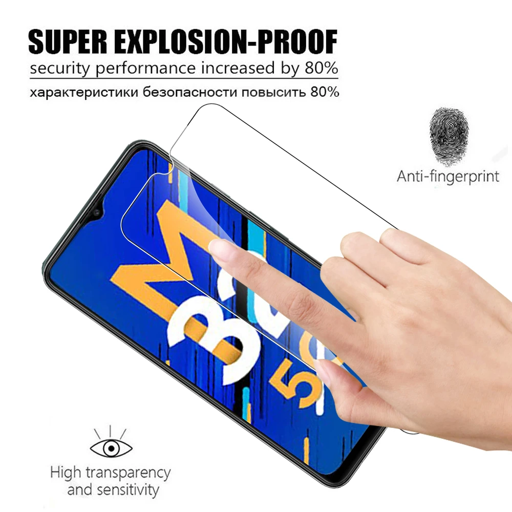 3PCS HD ป้องกันสำหรับ Samsung Galaxy M32 5G 6.5 "กระจกนิรภัยสำหรับ Samsung M32 5G กาแล็กซี่ M32 M32หน้าจอล้างฟิล์ม