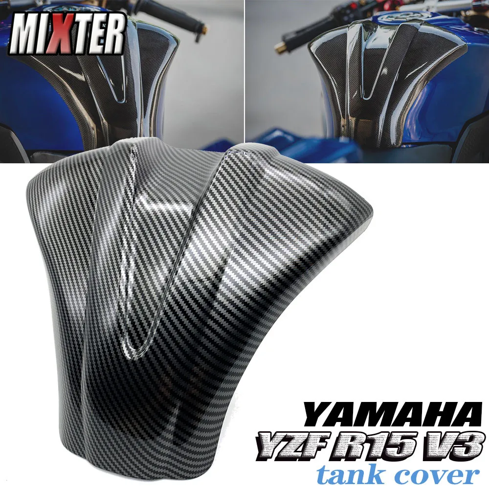 Motorcycle Carbon Fiber Gas Tank Pad Sticker Protector Cover Guard For YAMAHA YZF R15 V3.0 V3 YZF-R15 2017 2018 2019 2020 2021