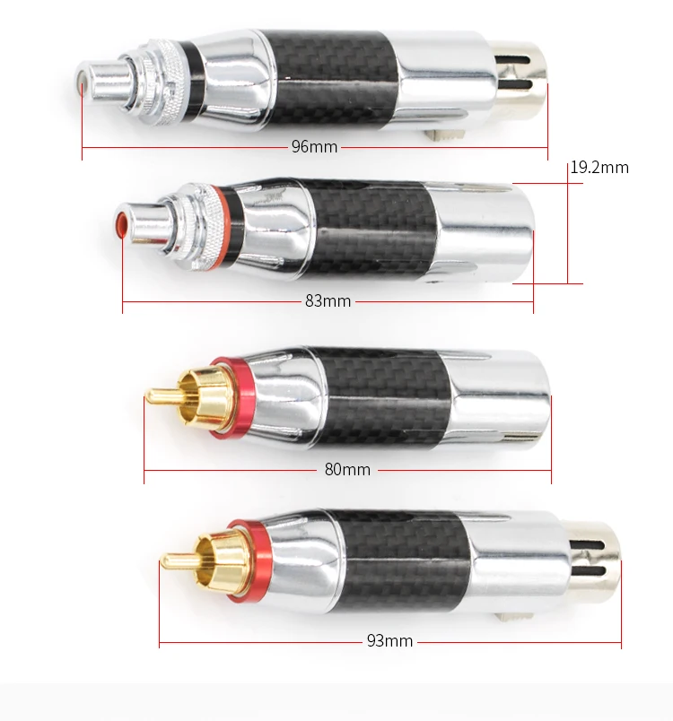 PURELINE rodowane XLR do RCA adapter RCA męski do XLR męski adapter żeński XLR do RCA kobiet męski Adapter