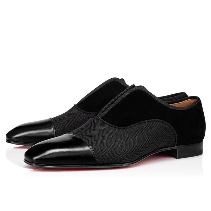 

British Style Shoes Men Pointed Toe Black Nubuck Leather Velvet Patchwork Flat Shoes Male Classic Oxfords Shoes Free Shipping