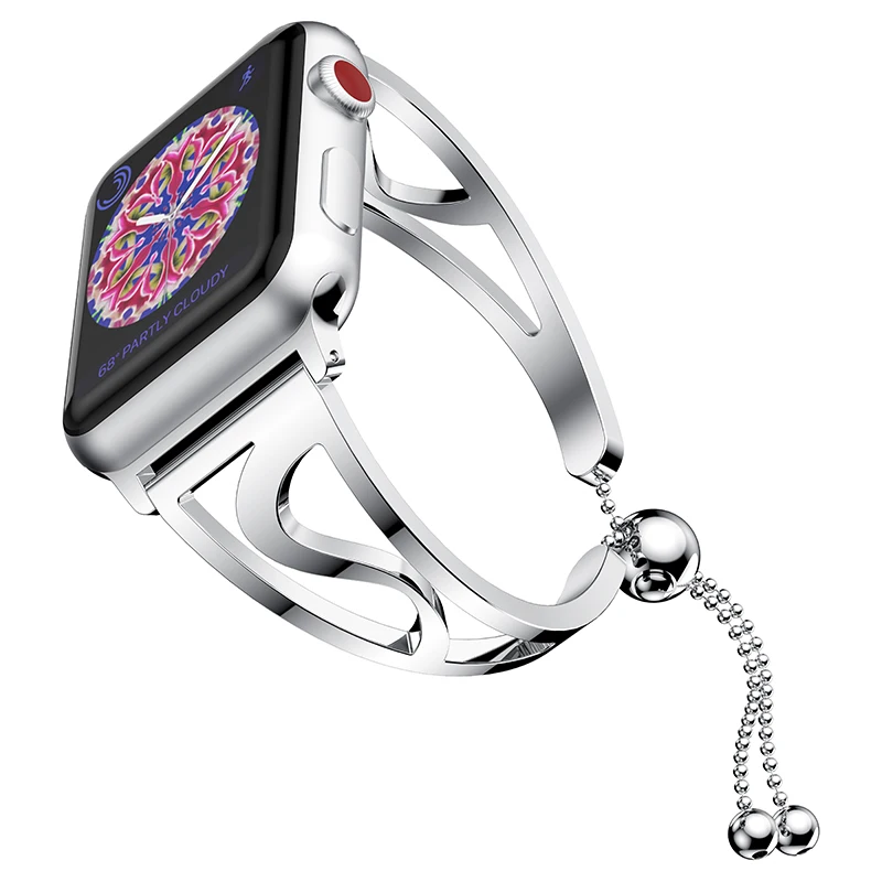 Luxury Strap For Apple Watch Band 40mm/44mm Stainless Steel Correa Iwatch 42MM/38MM Women Bracelet apple watch series 5 4 3 se 6 image 4
