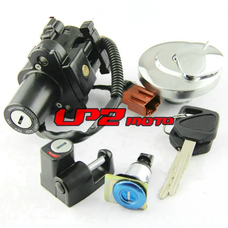 

Ignition Switch Motorcycle Fuel Gas Key Lock Kit Ignition Switch Gas Cap Helmet Seat Lock Keys Set Fit For Honda CB400SS