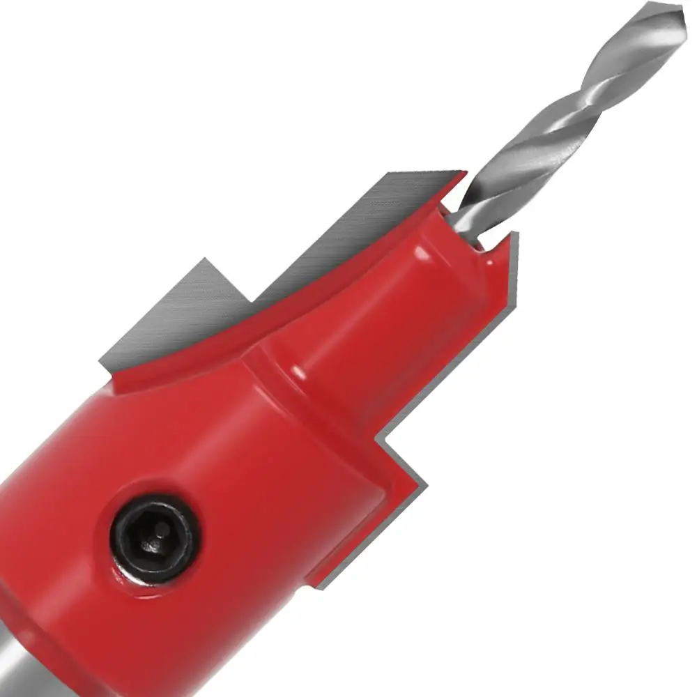 VACK 8mm Shank HSS Woodworking Core Drill Bits Wood Countersink Router Bit Set Screw Extractor Demolition Wood Milling Cutter