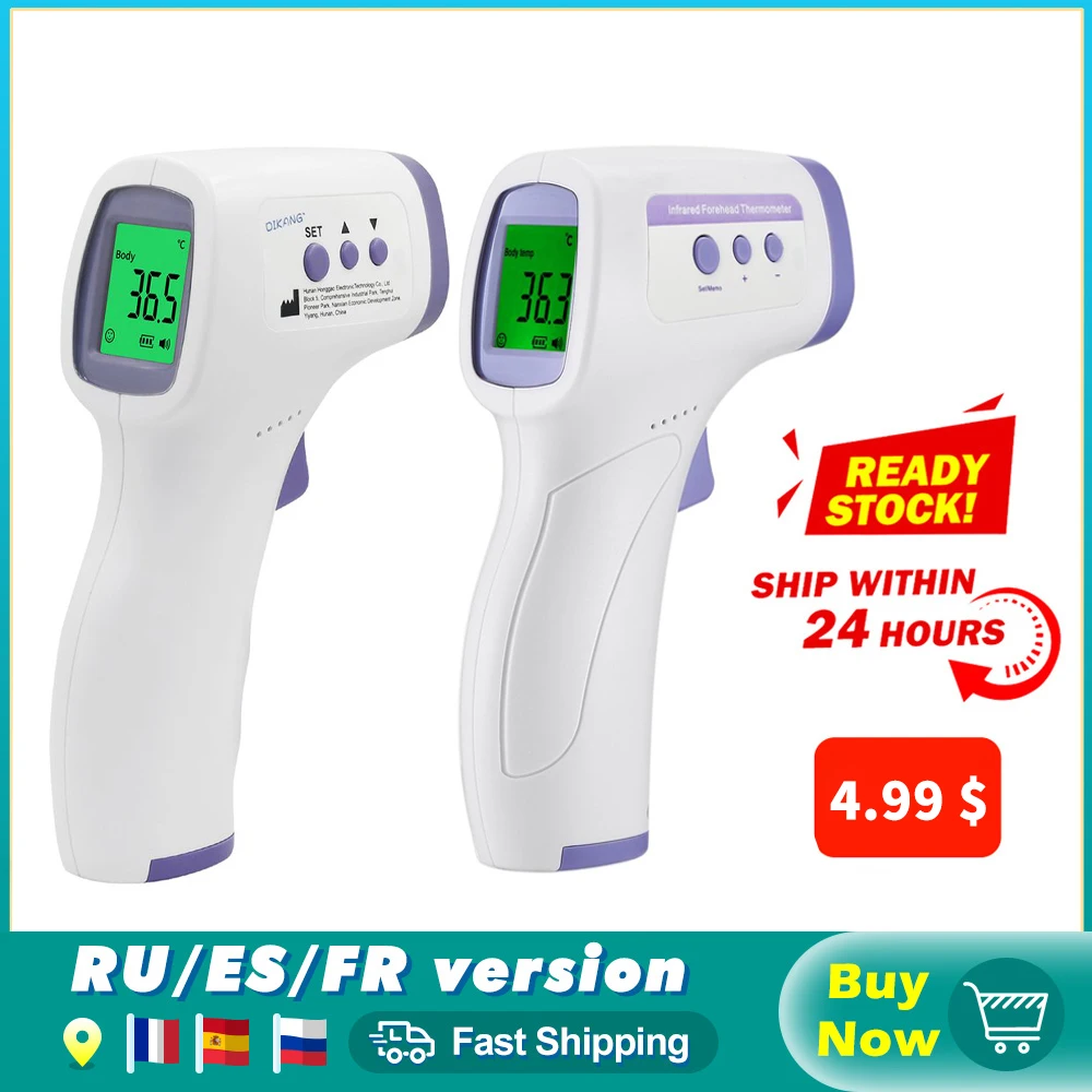 OUTAD Forehead Digital Thermometer Non Contact Infrared Medical Thermometer Body Temperature Fever Measure Tool for Baby Adults