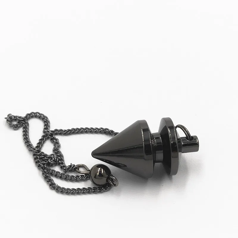 Ya.x Metal Divination Pendulum for Biolocation Fortune Telling Gyro Pendule Spirituel Reiki Charms Cone Brass Pendant Chakra