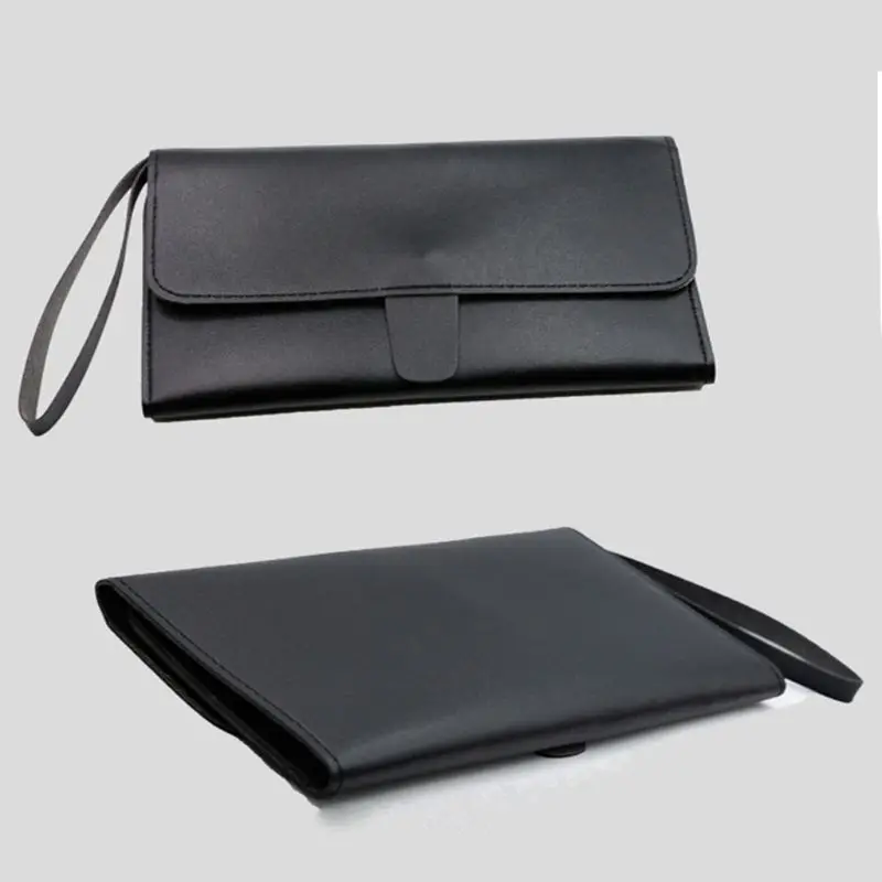 Tas Gunting Rambut Lipat Kulit PU Paket Gunting Pemangkas Rambut Kotak Alat Penata Rambut