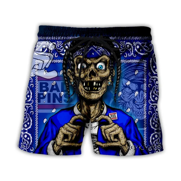 

Blood Gang 3D Print Causal Clothing Bandana New Fashion Men Women Shorts