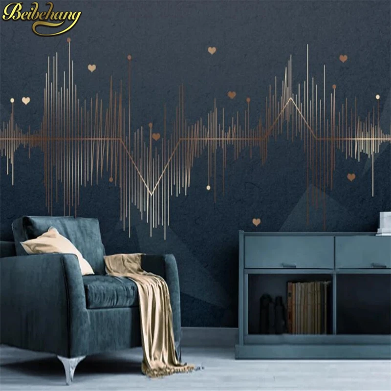 custom papel de parede 3d wallpaper European minimalist bedroom living room TV backdrop stripes abstract mural 3D wall Stickers