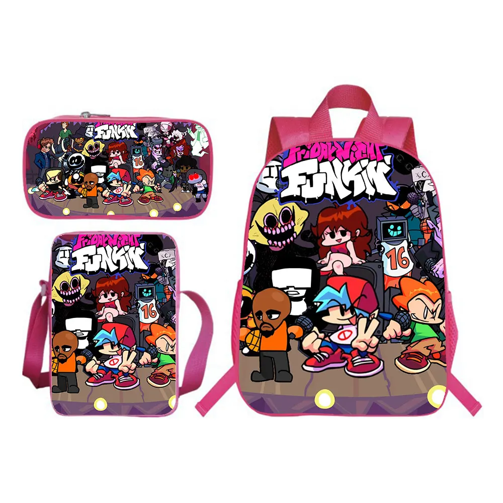 New Friday Night Funkin Mochilas Backpack Pencil Case School Bags Harajuku Boys Girls 3Pcs Set Kids Bookbags School supplies