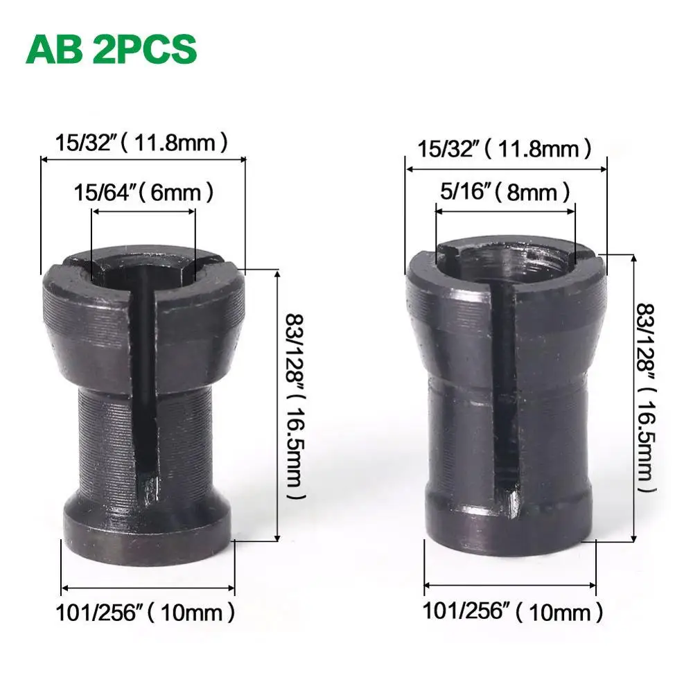 1/4\'\' 6MM 6.35MM 8MM 12.7 MMShank Milling Cutter Collet Chuck Engraving Trimming Milling Cutter For Wood Router Bits Woodworking