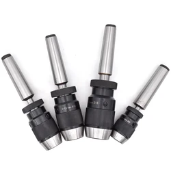 1SET Automatic Locking Collet Chuck 5-20mm B22 SELF TIGHTEN with Tapered Rod MT2 M10 MT3 M12 Machining Center Drilling Machine