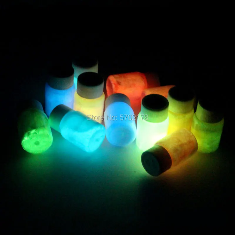 Fluorescent water-based luminous paint art pigment body painting waterproof Glow in Dark Powder Dust Night Coating DIY Paint