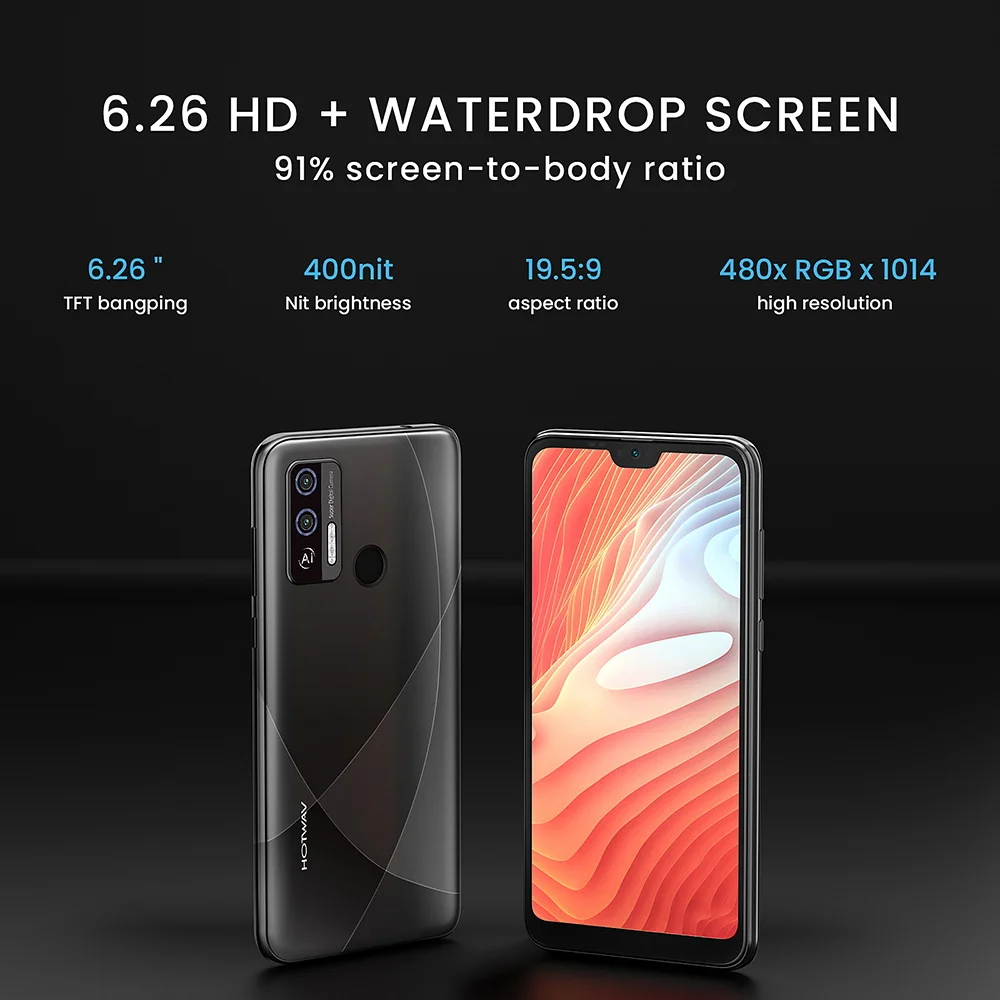 Hotwav h1 Smartphone 6,26 Zoll HD Großbild 2GB RAM 16GB ROM 3150mAh Akku Handy 8mp Kamera Finger abdruck entsperren Telefon