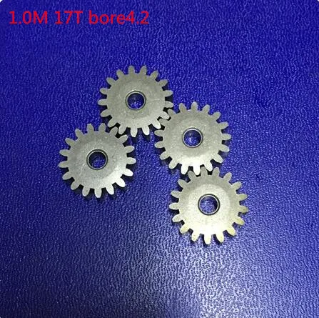 10pcs iron mini gear 1.0 modulus 17teeth Motor Accessories Metal Gear inner diameter 4.2mm