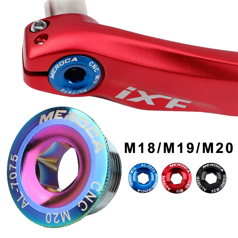 M18/M19/M20 Cranks Screw CNC Aluminum Alloy Crankset Arm Bolt Crankset Cover General Cycling Accessories