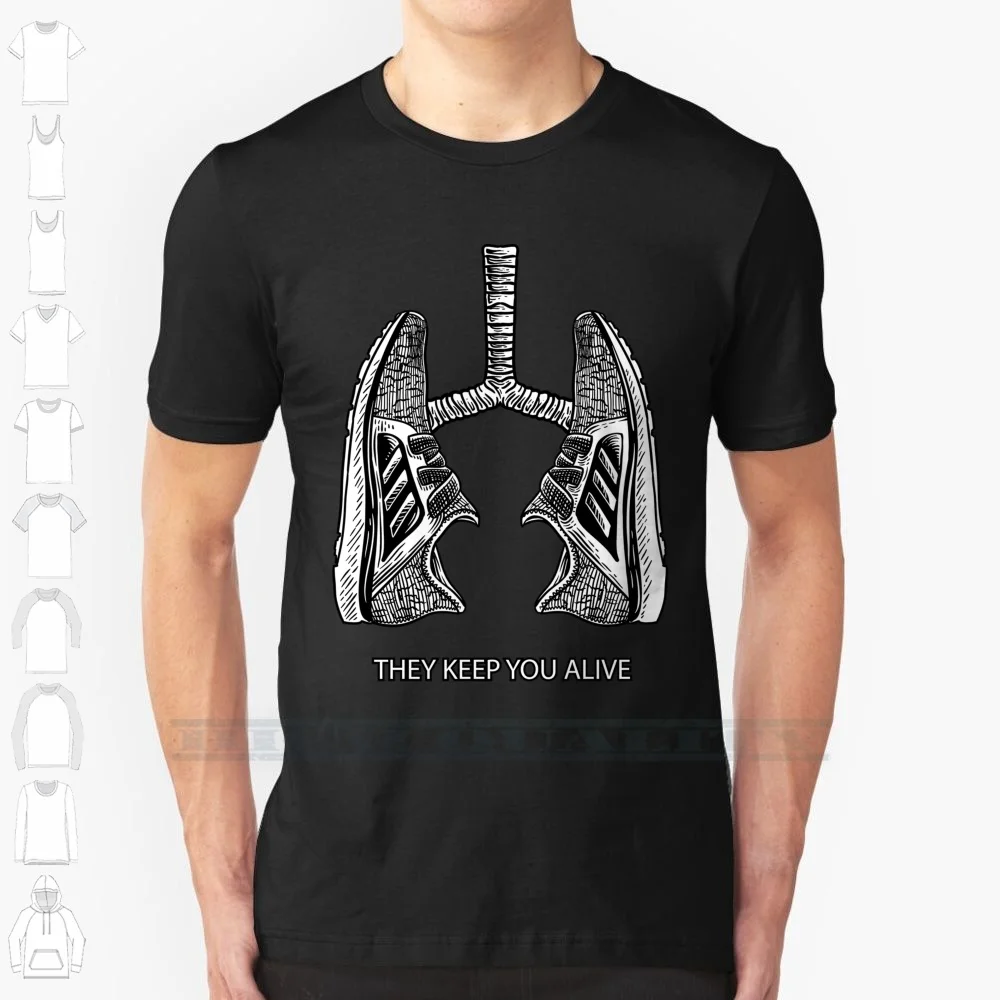 Running They Keep You Alive Shoes T-shirt, 100% coton, Love Hate, Funny Humor Runner, Sports Fitness Exercise, Miles Runner Shirt
