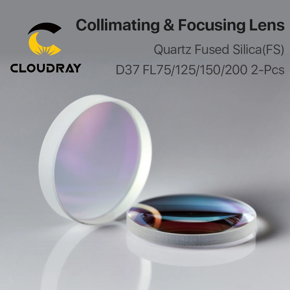 Cloudray-colimação Focando Lente para Precitec Raytools Wsx Laser de Alta Potência Quartz Fused Silica D37 F100 F125 F150 F200 6kw