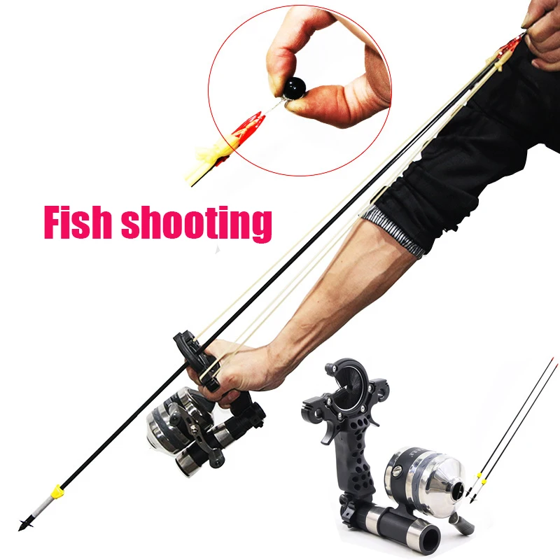 

Professional Fishing Slingshot Set Powerful Full Fishing Catapult Outdoor Shooting Hunting Tool Fishing Reel + Darts+Handguard