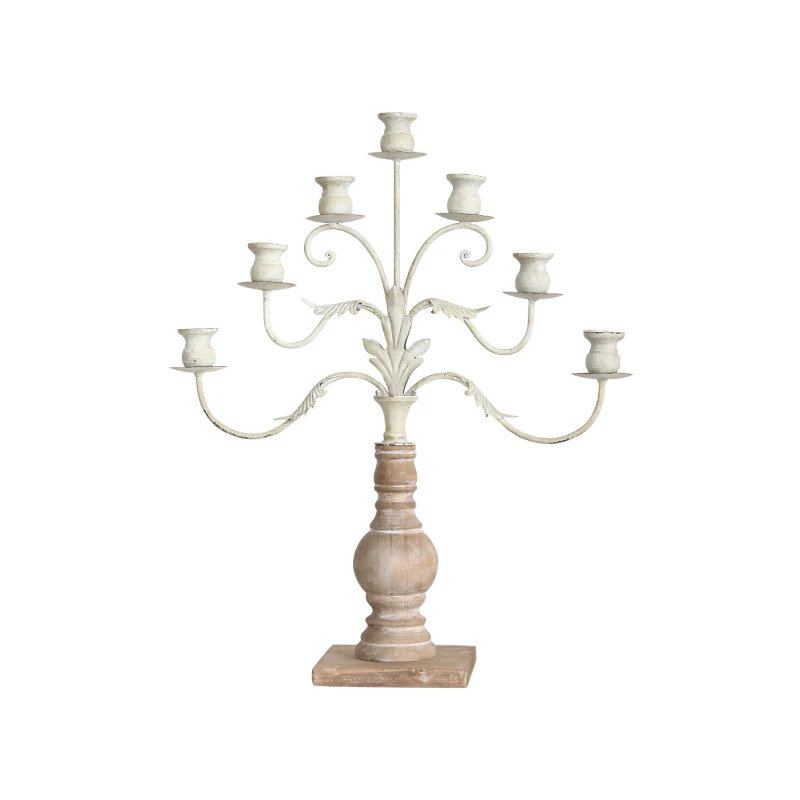 

Retro Candlestick ornaments Nordic romantic light luxury candles household iron home stay decoration candlelight dinner