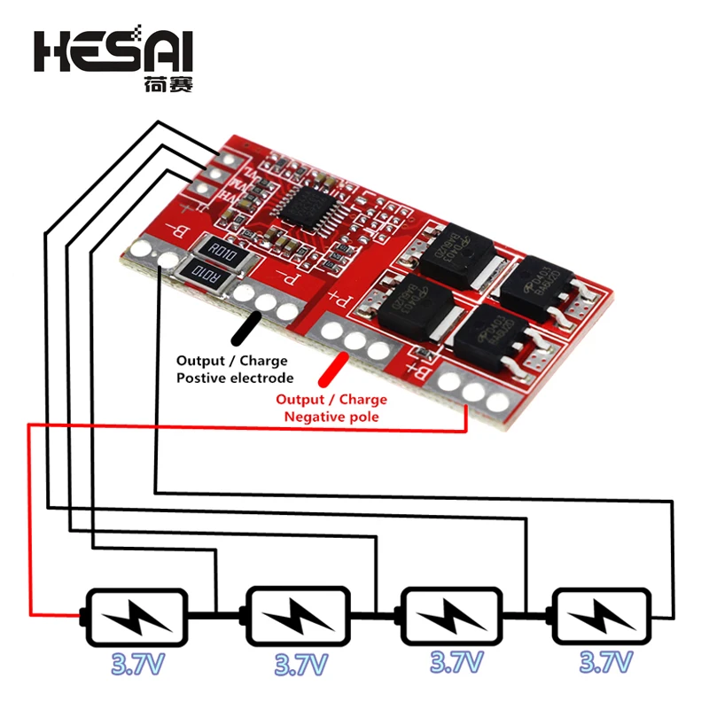 4S 30A 14.4V 14.8V 16.8V Current Li-ion Lithium Battery 18650 BMS Charger Protection Board